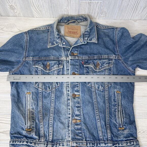 Levi's Denim Trucker Jacket Men's 38 Vintage 70506-0216 Distressed Faded Stained - Picture 10 of 15
